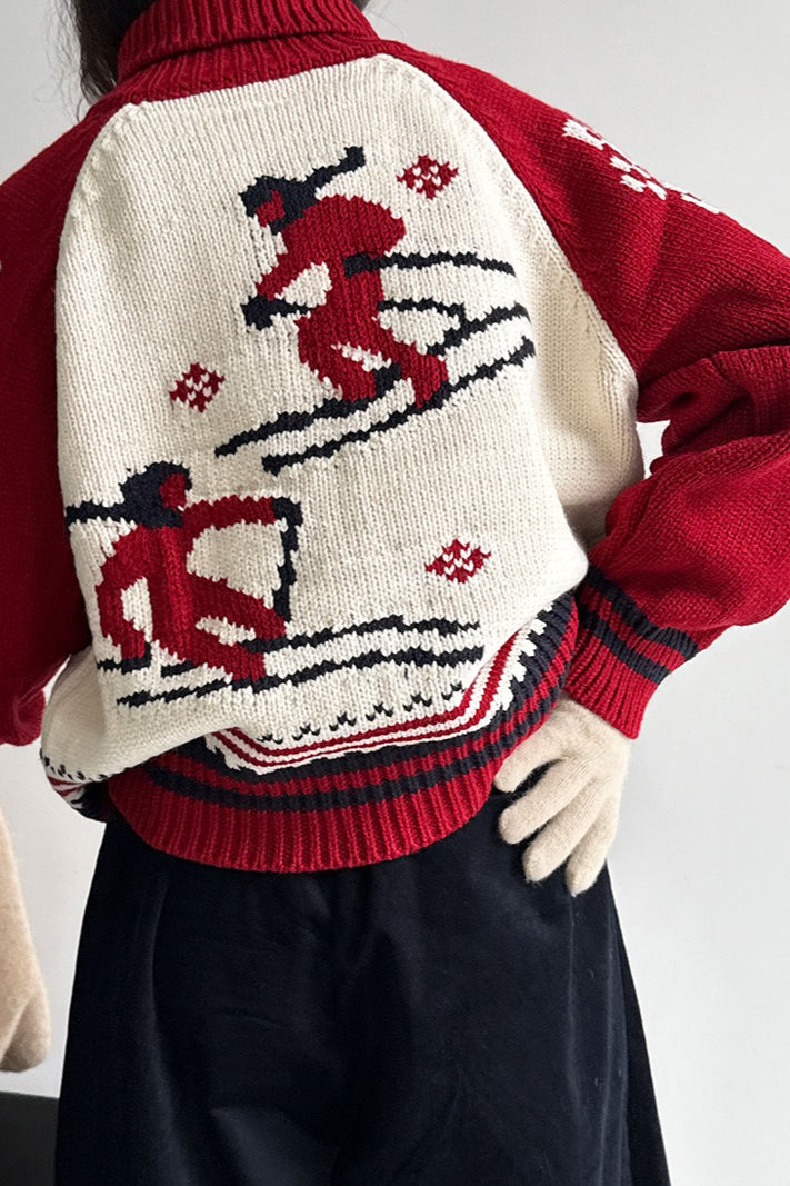Retro Double Zip Cardigan